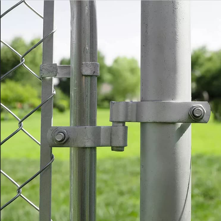 2 Pack Chain Link Fence Frame Gate Post Female Hinge with Bolts and Nuts (1-3/8 Inch) 1-3/8 Inch