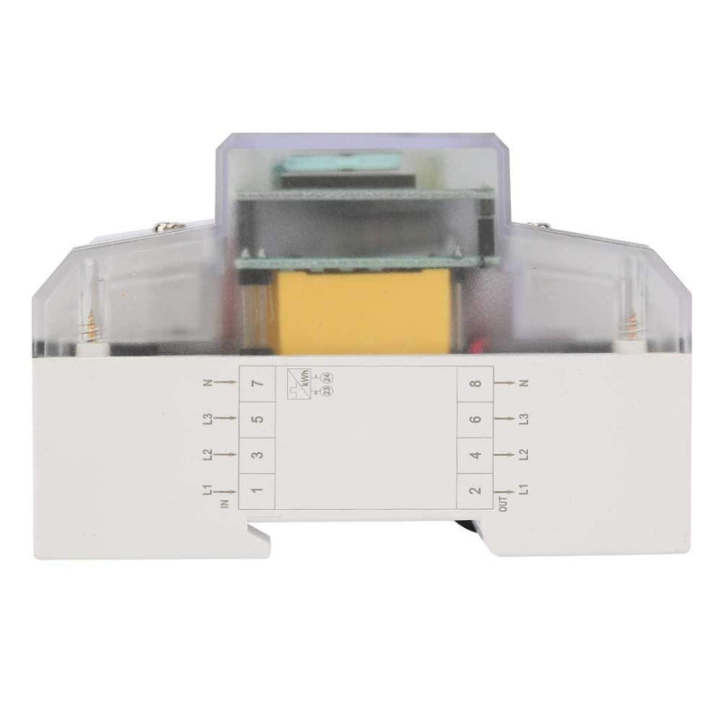 Three Phase 4P KWh Meter 220/380V 5-80A Digital Electric Power Consumption Monitor LCD Backlight