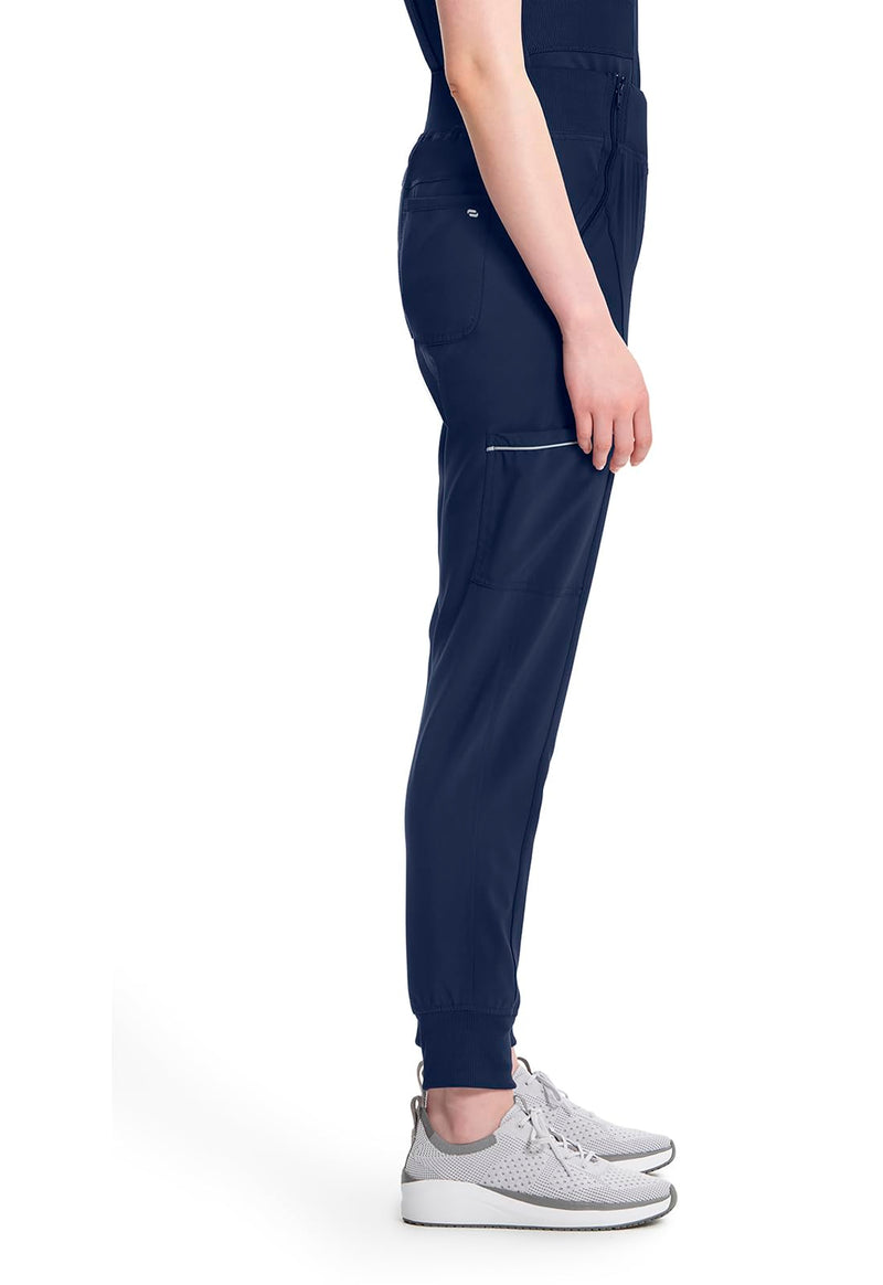 Infinity Cherokee Women's Scrub Jogger Pants Mid Rise with Moisture Wicking 360° Stretch Fabric - CK110A Medium Navy