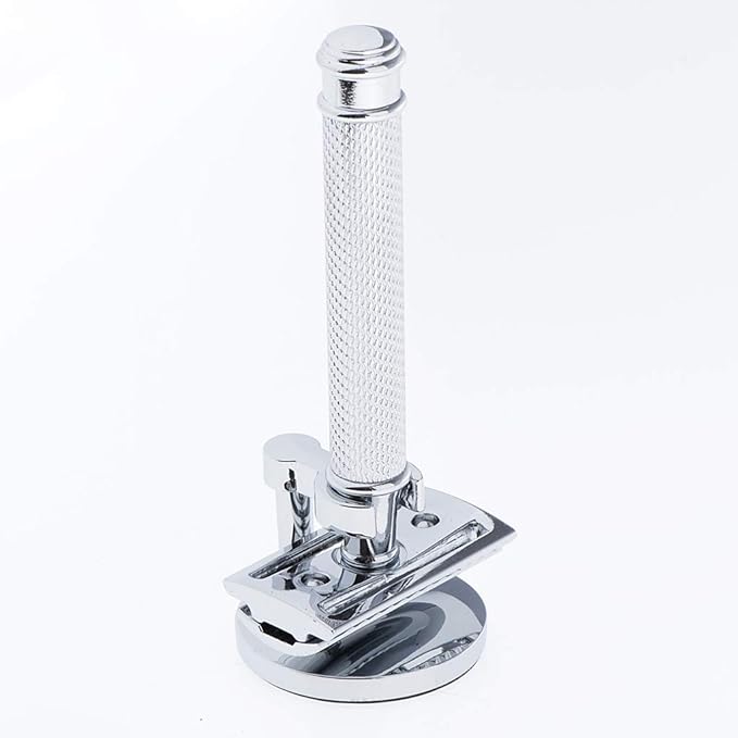amleso Stable Stainless Steel Male Double Edged Safety Shaving Shaver Stand Holder Razor Stand for Men Razor Holder Metal Shaving Razor Stand Razor Holder Travel Shave Razor Holder Gift for Men - NewNest Australia