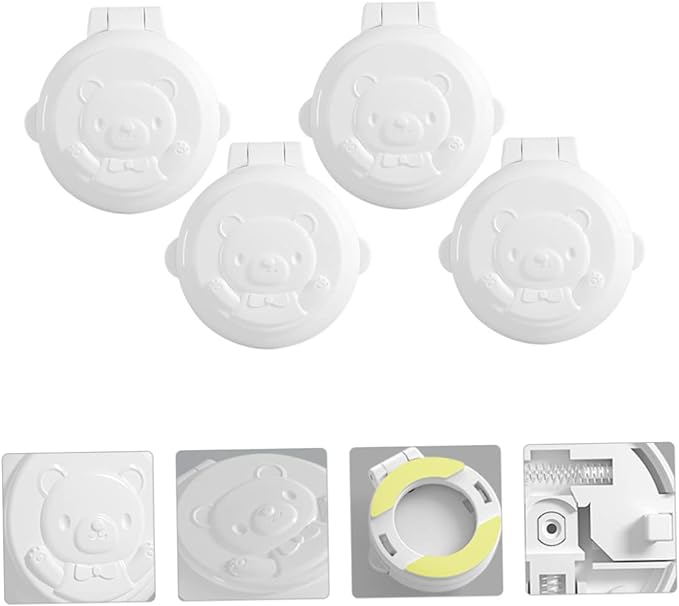 STOBOK 4pcs Security Lock Protective Cover for Baby Button Protective Cover Oven Child Safety Lock Baby Proof Stove Knob Cover Gas Press Device Safety Mama - NewNest Australia