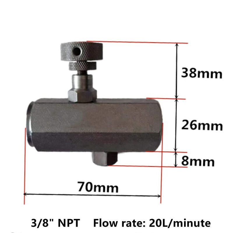 Flow Control Throttle Check Valve 3/8" NPT 3000PSI Carbon Steel Hydraulic