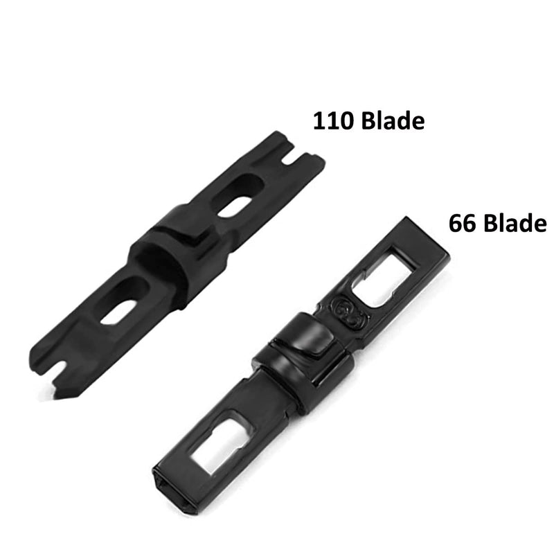 Punch Down Impact Tool with 110 and 66 Blades, Network Wire Cable Cat6/Cat5e Telephone Impact Terminal Insertion Tools