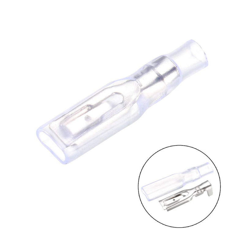 uxcell 100pcs 2.8mm Quick Splice Wire Terminals Female Spade Crimp Connector with Insulated Sleeve