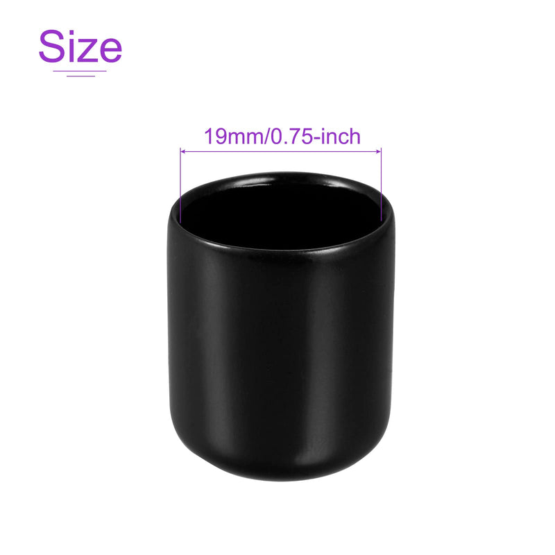 DMiotech 25 Pack 3/4" ID Black Screw Thread Protectors Rubber End Caps Bolt Covers for Screw Bolt Furniture Pipe 3/4"