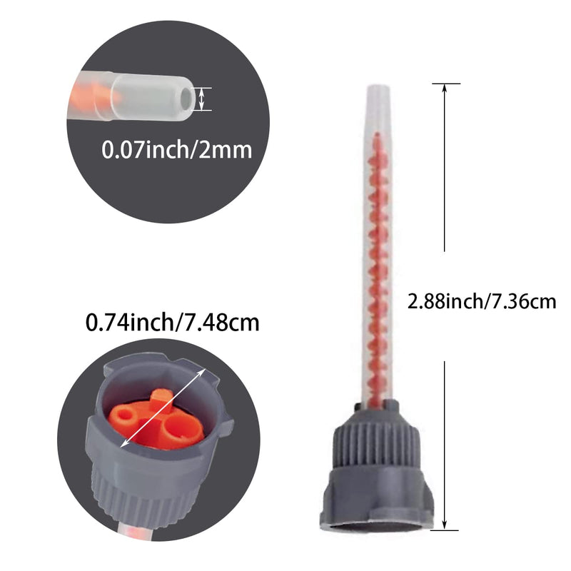 21 Pieces Mixing Nozzles Mixer Tubes Tip 10:1