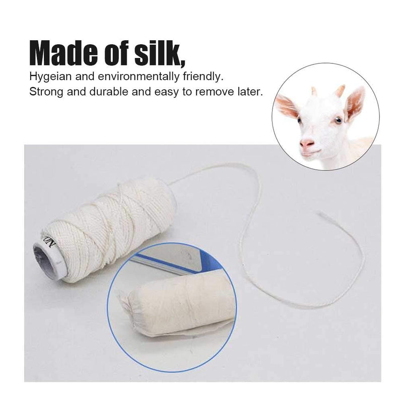 Zerodis 3pcs Veterinary Suture Thread, Vet Veterinary Suture Thread Pig Cattle Animal Surgery Special Seam Surgical Suture Line(No. 18 Suture)