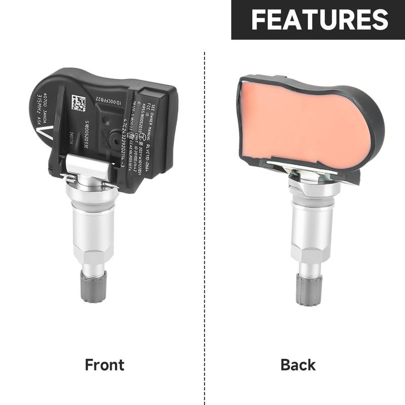315MHz TPMS Sensor, Tire Pressure Monitoring System Sensor - Compatible for Nissan Altima Frontier Maxima Sentra Versa - Replace Part 40700-3AN0A