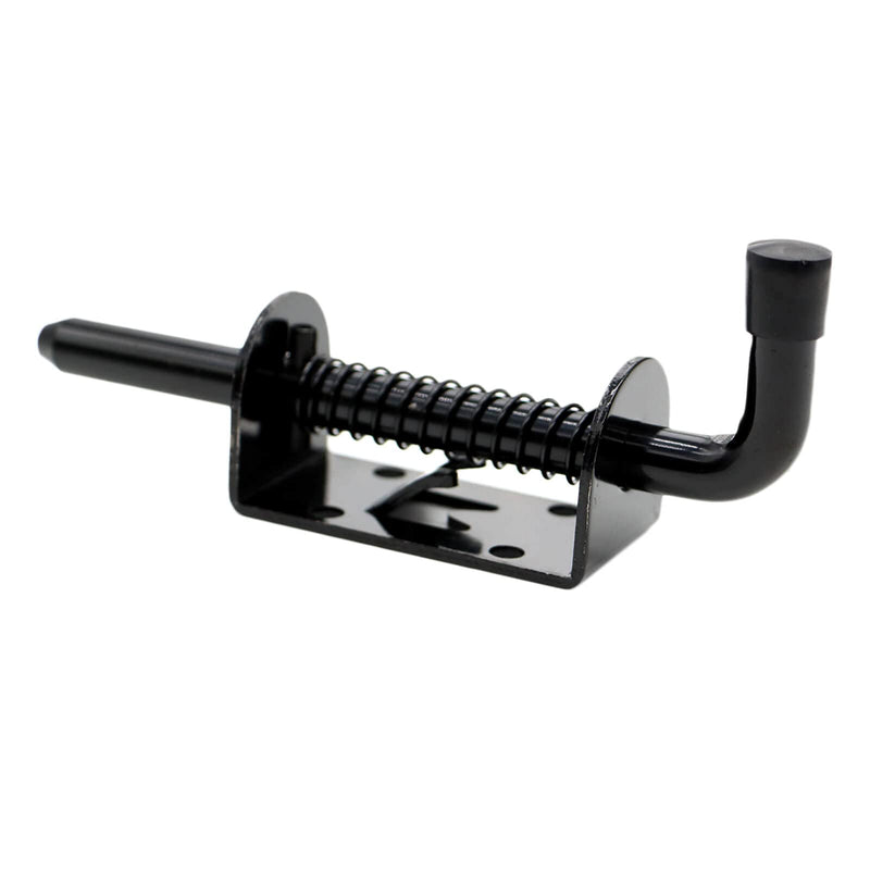 2 Packs 5 Inch Spring Loaded Barrel Bolt Latch Pin, Heavy Duty Steel Sliding Door Lock for Doors/Cabinets/Chests, 2mm Thickened Interior and Outdoor Solid Hardware Latch 2