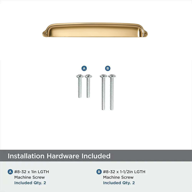 khtumeware 10 Pack Champagne Bronze Cup Pulls 3 Inch Center to Center - Cabinet & Drawer Handles for Kitchen Hardware 3"(76mm) Hole Center 10-Pack
