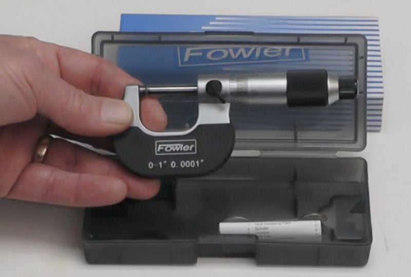 Fowler 52-229-201-0 Swiss Style Outside Micrometer with 0-1" Measuring Range