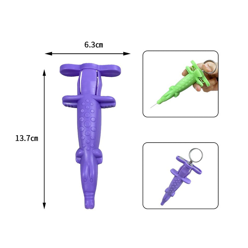 Dental Syringe Handle Protect Sleeve, YOUYA DENTAL 4PCS Silicone Needle Cover Case Injector Tool Cover Surgical Rubber Needle Instrument Protective Cover Case Reusable Clinic Tool Cover Case Gifts Crocodile - Combo 1