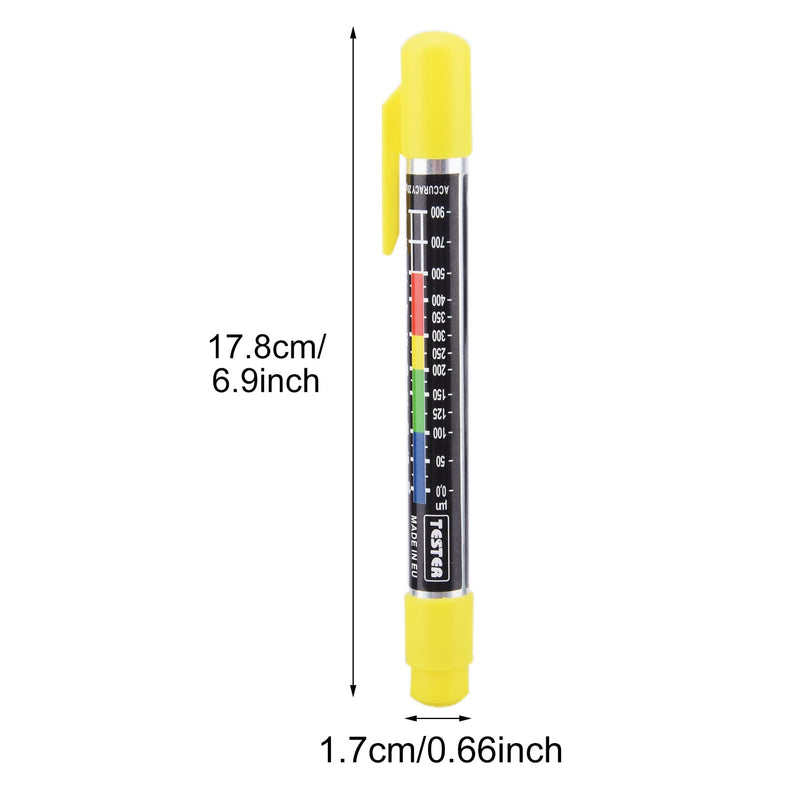 Paint Thickness Gauge,Paint Coating Tester, Car Body Damage Detector,Crash-Test Check, Car Paint Inspection,Water Resistant, Great to Have When Shopping for Used car(Size:17.8x7.2x1.7cm) 17.8x7.2x1.7cm