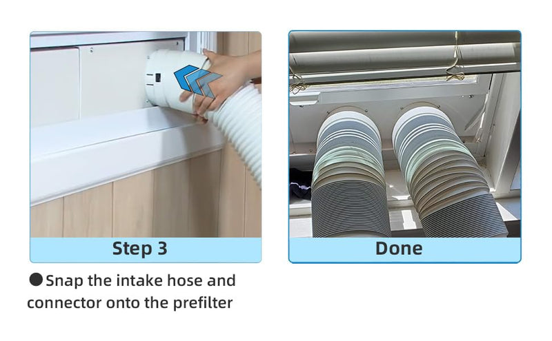 Washable Hose Pre-Filter for Portable Air Conditioner, 5’’ Diamiter 1 Pack White