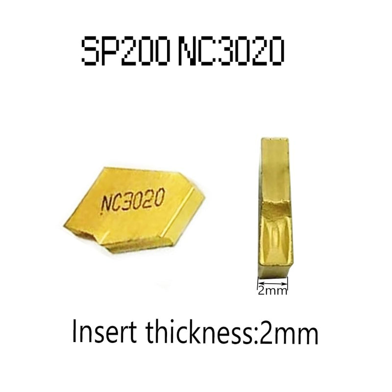 1pcs 3/4”*ZQ2020R-2 Indexable Lathe Grooving Parting Holder Indexable Lathe Slotting Right -Hand Cutting Tool with10pcs SP200 Carbide Inserts ZQ2020-2