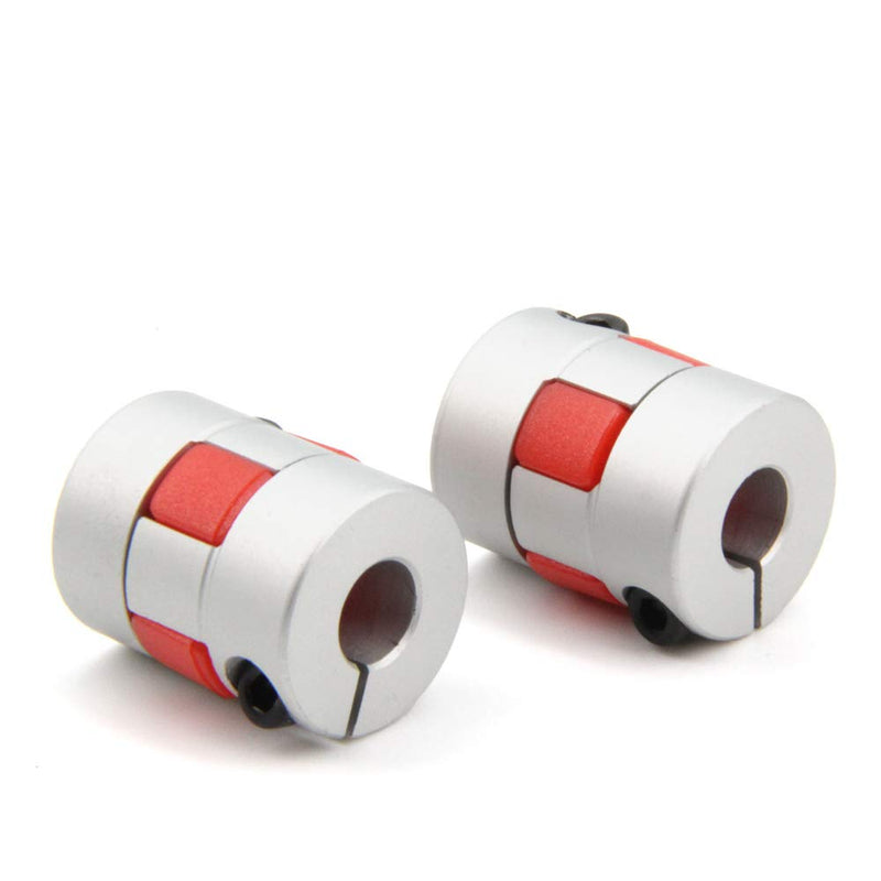 Zeberoxyz 2PCS 8mm to 8mm Aluminium Plum Flexible Shaft Coupling Diameter20mm Length25mm 8x8mm Motor Connector Flexible Coupler for 3D Printer CNC Machine and Servo Stepped Motor（8x8mm） D20 L25