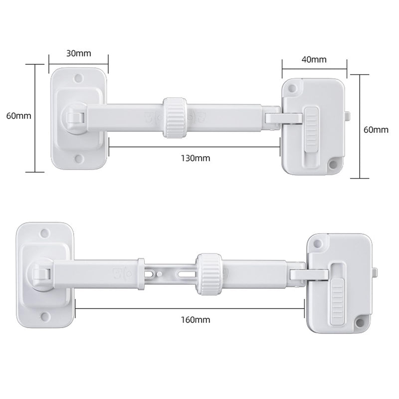 CMINGJ（3 Pack） Child Proof Window Restrictor, Adjustable Baby Safety Window Lock, Window Safety Locks for Toddlers & Pets, Easy to Install Suitable for Door, Washing Machine, Cat Door (White) 3 pack