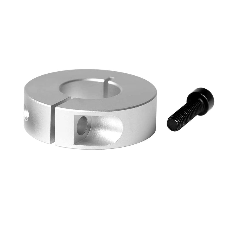 (Pack of 4) Shaft Collar Bore 6mm, Aluminum Alloy One Piece Shaft Collar Clamp Style, 20mm OD, 8mm Thickness, with M4 Set Screws 6mm Bore Size