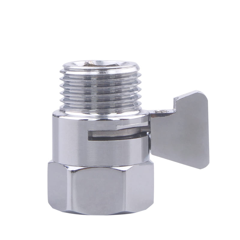 Shower Shut Off Valve G1/2" Standard Connection Brass Water Flow Control Valve with Filter Gasket for Shower Head Water Volume Adjust G1/2"thread Pack of 1 Chrome