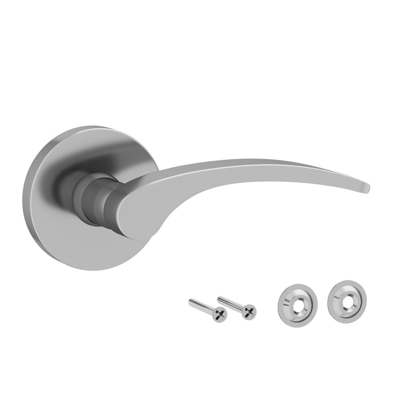 Okun Brook Dummy Door Handle, Chrome Non-Turning Door Lever 1-Pack – Right-Handed Decorative Interior Handle for Closet, Pantry, Hallway & French Doors, Sleek Modern Design Dummy-Right