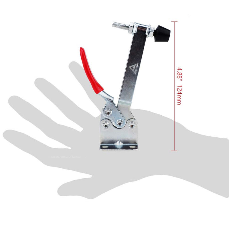 E-TING 4Pcs Hand Tool Toggle Clamp 201B-Upgrade Horizontal Clamp Antislip Quick Release Tool (Longer 201BL Toggle Clamp) Longer 201BL Toggle Clamp