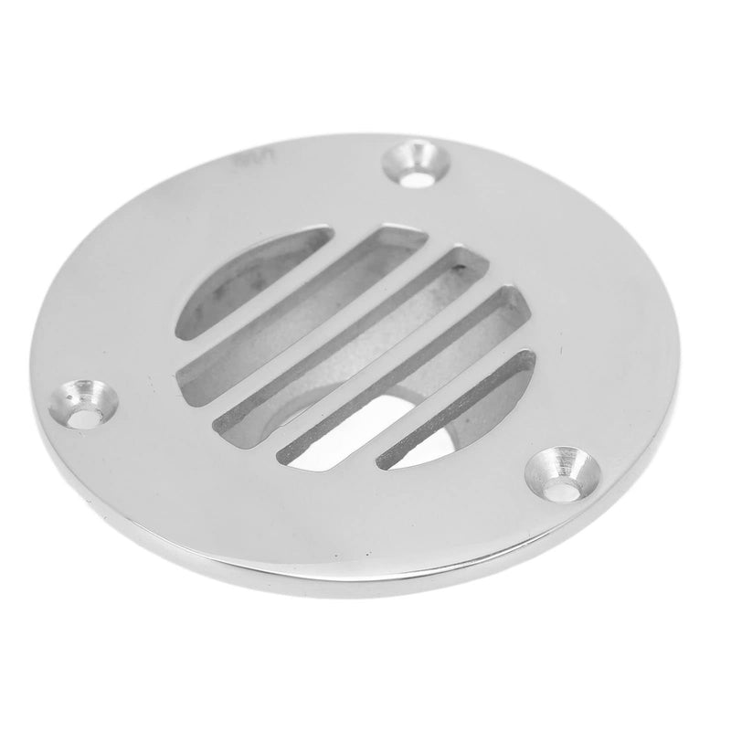 RiToEasysports Boat Floor Deck Drain, 316 Stainless Steel Marine Deck Drain Silver Polished Treatment Cover Marine Accessories Ship