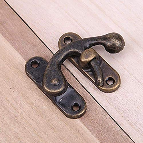 Biaungdo 5pcs Retro Vintage Style Swing Bag Clasp Closure Lock Latch for Furniture Wooden Box Jewelry Case Bronze Tone 33mm