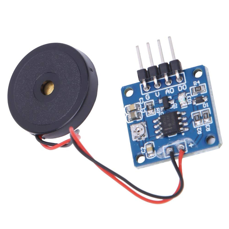 2PCS Piezoelectric Vibration Tapping Sensor Module Vibration Switch Module 5.0V DC AD DO