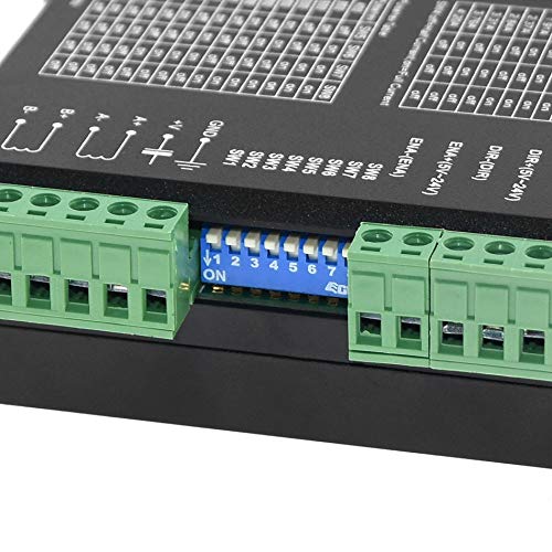 CNC Digital Microstep driver DM542 Stepper Motor Controller 2-phase Digital Stepper Motor Driver 20-50V DC Max 4.2A for Nema 17, Nema 23 and Nema 34 series stepper motor, Replace M542 M542H