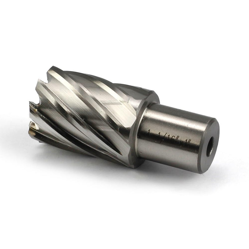 Annular Cutter JESTUOUS 1-1/16 Inch Cutting Diameter 3/4 Weldon Shank 1 Cutting Depth with Pilot Pin Slugger Bits HSS Kit for Magnetic Drill Press,1 Piece