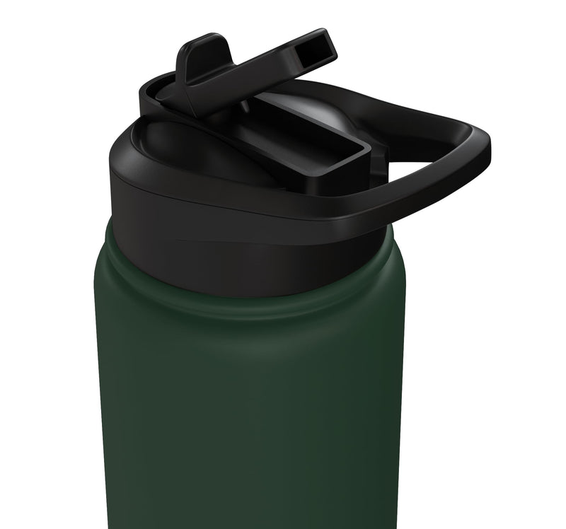 Sand Blaster Stainless Steel Insulated Water Bottle Dark Green 30 Ounces