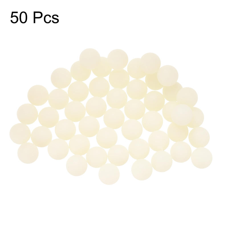 uxcell 50pcs Nylon Bearing Balls 9mm Solid Plastic Balls, Precision Mini Nylon Balls