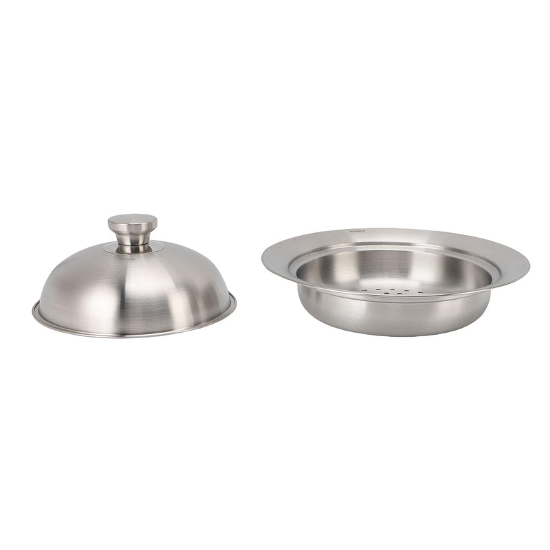 Food Steam Tray for Pot 304 Stainless Steel Flying Rustproof Multifunctional Steam Plate Noddle Drainer for Pot Kitchen Supplies