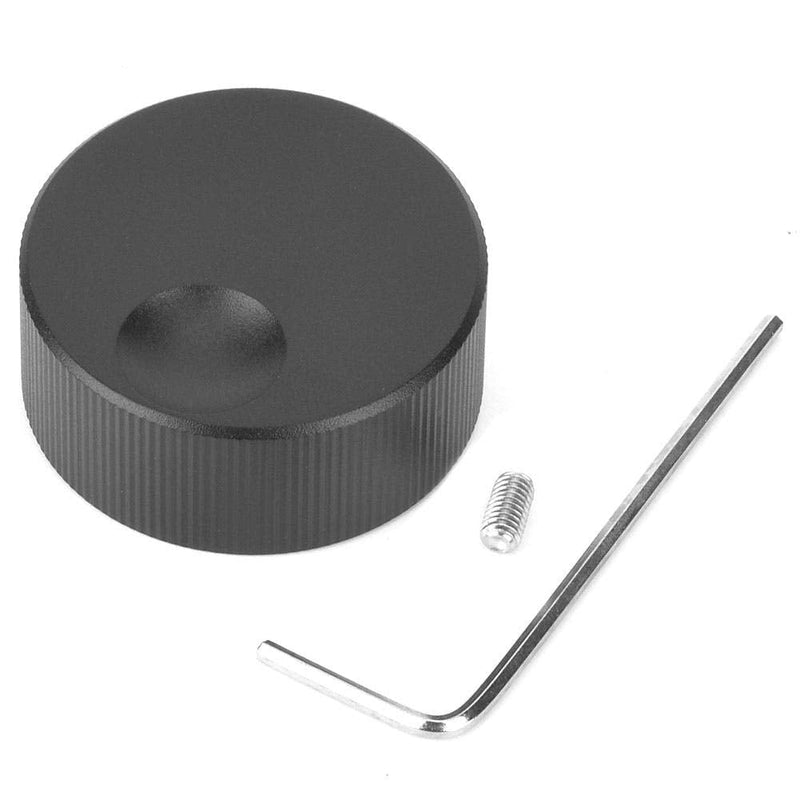 YWBL-WH Volume Control Knob Black Frosted Solid Aluminum Knob for 6mm Potentiometer 32x13mm