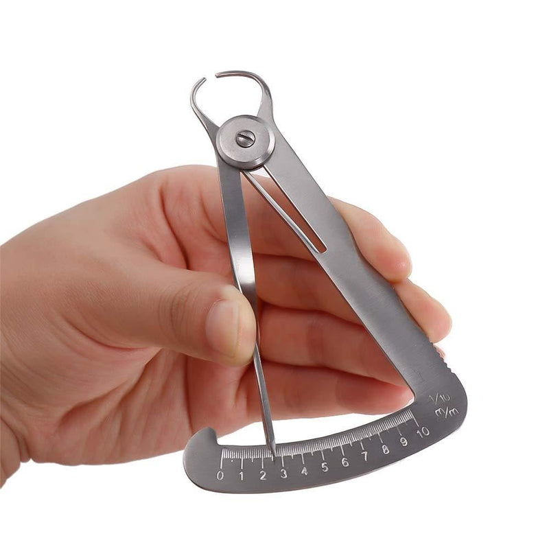 Stainless Steel Inside Calipers Gauge Measuring Caliper Dental Orthodontic Gauge, Measuring Gauge Caliper 0-10mm, Dental Gauge Caliper Dentist Lab Measuring Instruments Tool