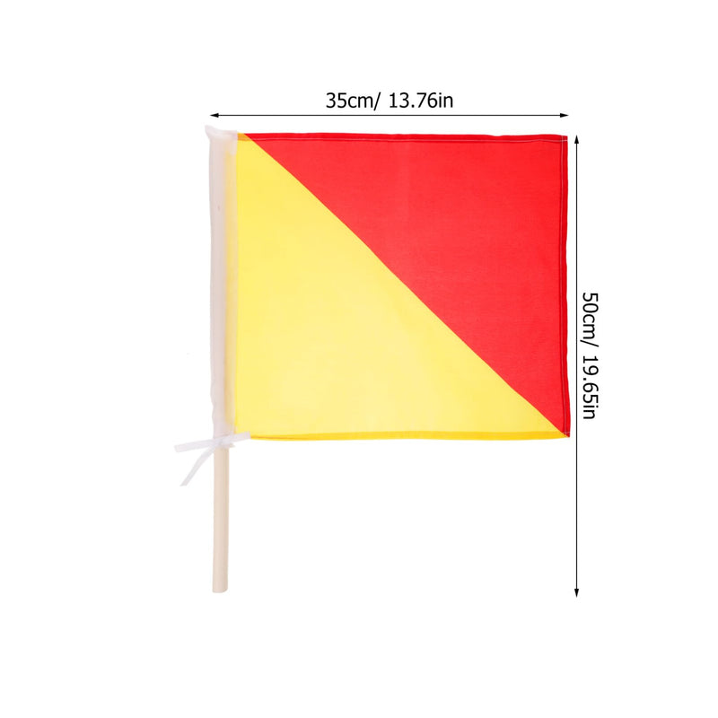 GANAZONO Traffic Safety Flags 2pcs Polyester Cloth Match Flags Hand Signal Flag Handheld Referee Flags Football Soccer Flag Sports Flags for Sports 50x35cm