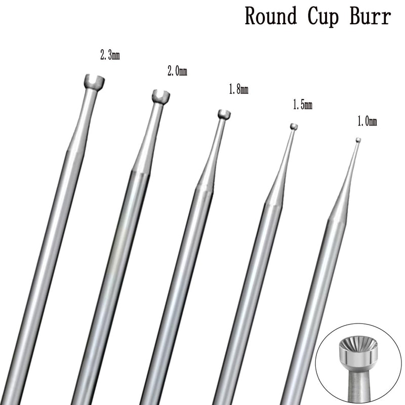 24 Pcs 3/32'' Shank Assorted Lapidary Burr Sets, Includes Ball Burs, Stone Setting Bits, Round Cup Burr, 90º Hart Burs and Bud Bur Kits for Jewelry Marking