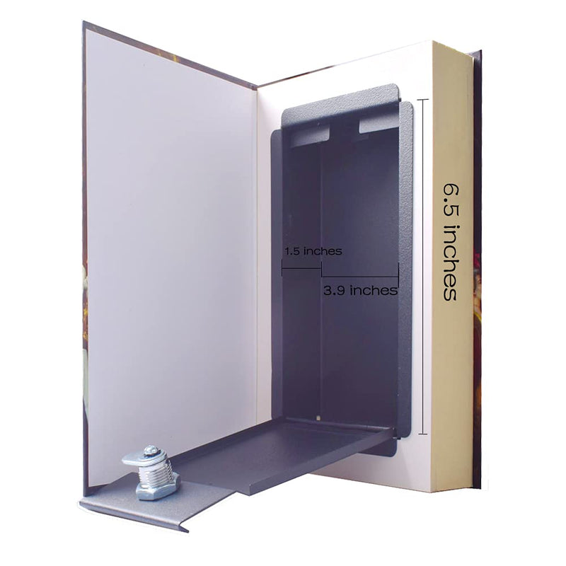 EIOUMAX Booksafe Diversion Secret Real Book Hidden Safe with Key Lock Real Paper Book Locking-Les Miserables Purple