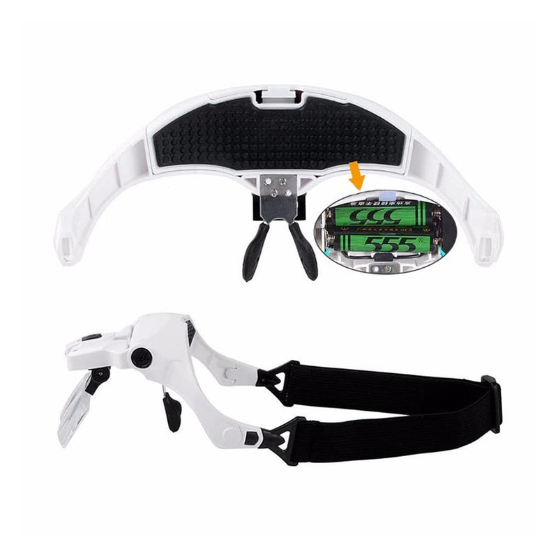 Adjustable 5 Lens Dentist Loupes LED Light Headband Magnifier Glass Dental Magnifier Surgery Binocular Glass 1.0X 1.5X 2.0X 2.5X 3.5X