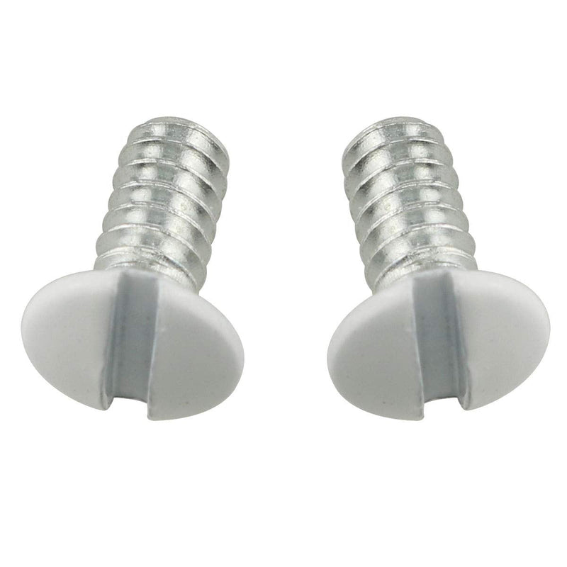 E-outstanding 50-Pack Wallplate Screws White Replacement Wall Plate Mounting Screws 5/16", Oval Head Slotted