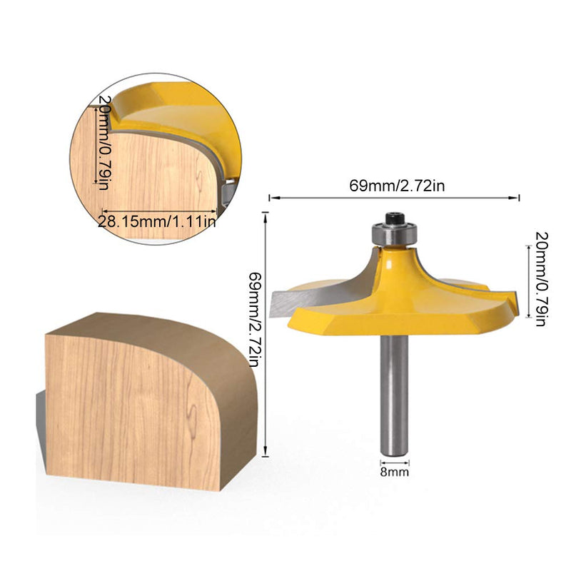 Router Bit Set 2pcs Handrail Router Bits for Woodworking Carpentry Tools Electric Router Bits Set