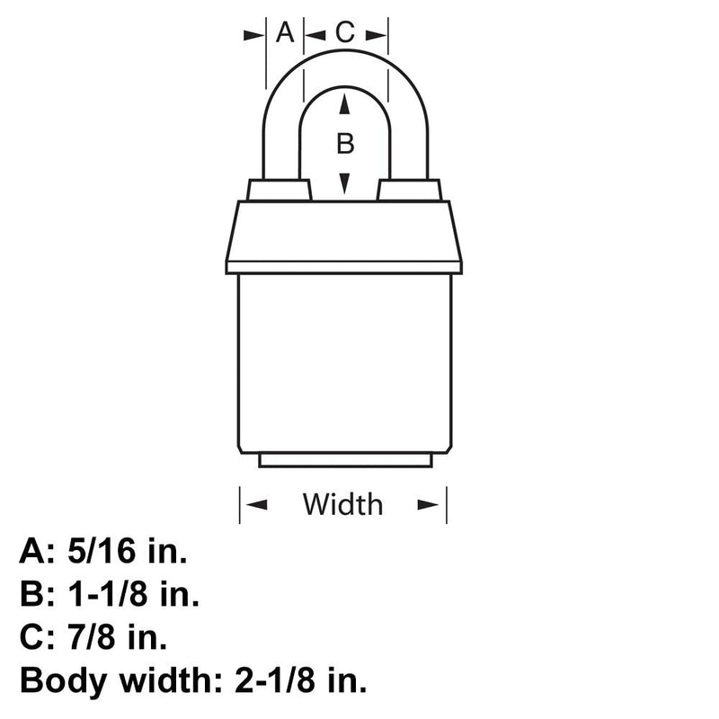 Master Lock 911DPF Heavy Duty Outdoor Padlock with Key, 1 Pack