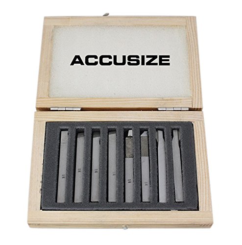 Accusize Industrial Tools 1/4'' 8 Pc H.S.S. Tool Bit Set, Pre-Ground for Turning and Facing Work, 2662-2001 1/4 in - NewNest Australia