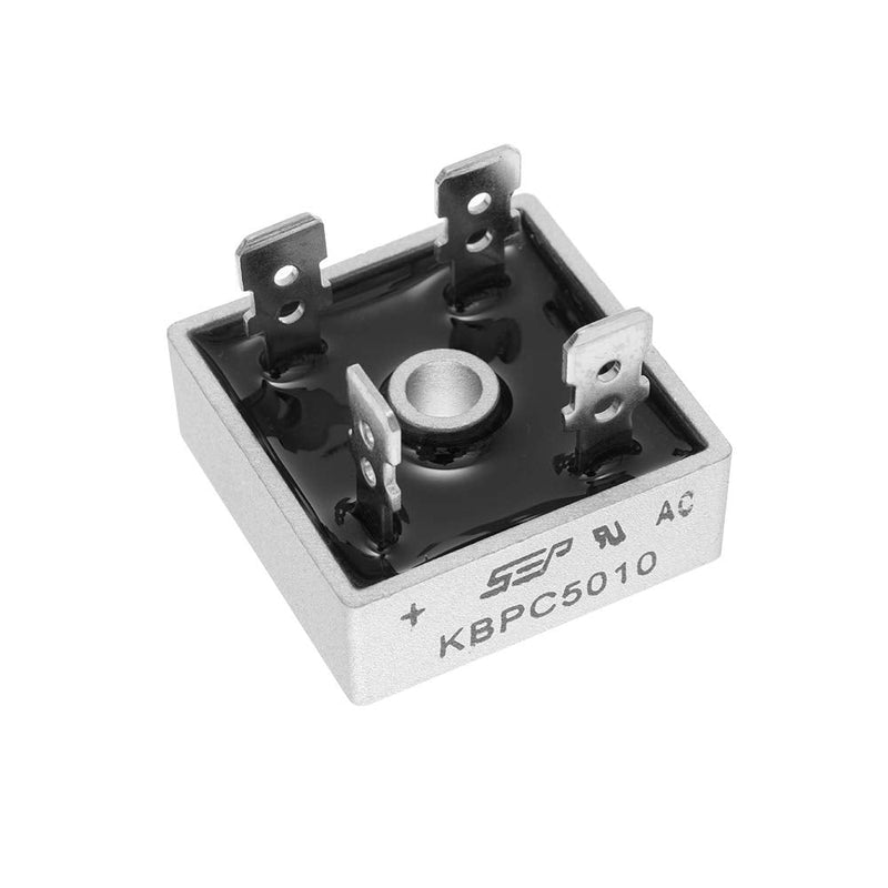 5pcs KBPC5010 Bridge Rectifier Diode,50A 1000V Single Phase,Full Wave 50 Amp 1000 Volt Electronic Silicon Diodes,Through Hole 4-Pin