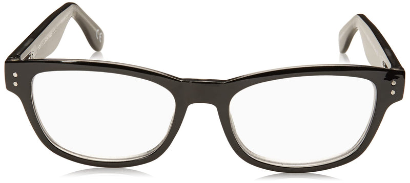 Foster Grant Conan Multifocus Reading Glasses Shiny Black/Transparent 2.5 x