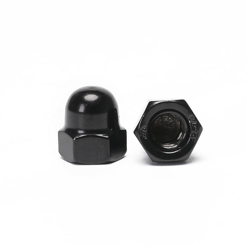 25PCS M6 Black Acorn Cap Nuts, Black Acorn Nut 304 Stainless Steel