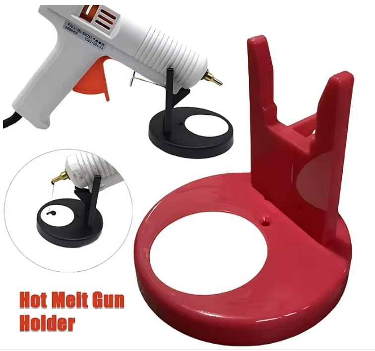 2 Pack Hot Glue Gun Holder Stand Organizer with Non-Stick Pad Universal Handy Table Top Support Storage Base for Mini Hot Melt Glue Guns Kit Crafts DIY Arts Home Quick Repairs