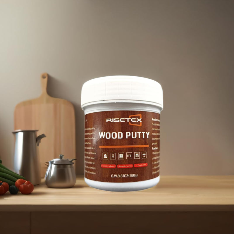 Wood Filler Putty,9.87 Ounce Wood Filler Stainable and Paintable,Natural Wood Putty,Wood Repair Kit for Quickly Repair Any Breaks,Cracks,Chips,Defects in Wooden Furniture,Easy to Use and Sand Natural