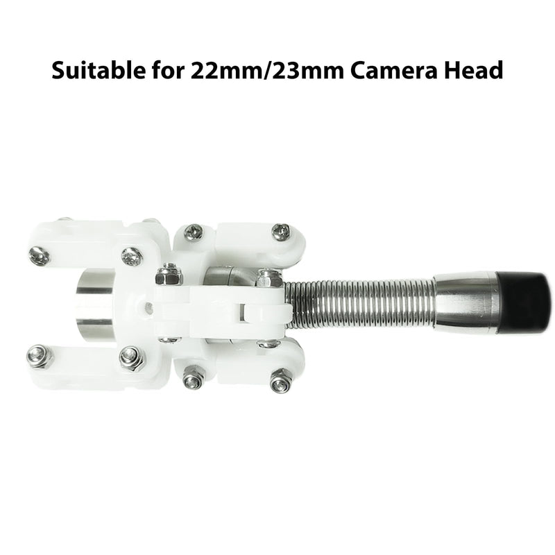 23mm Sewer Inspection Camera Protective Cover, 104mm Sewer Camera Head Center Guide Wheels,White Plastic, Accessory for Pipes Over 104mm