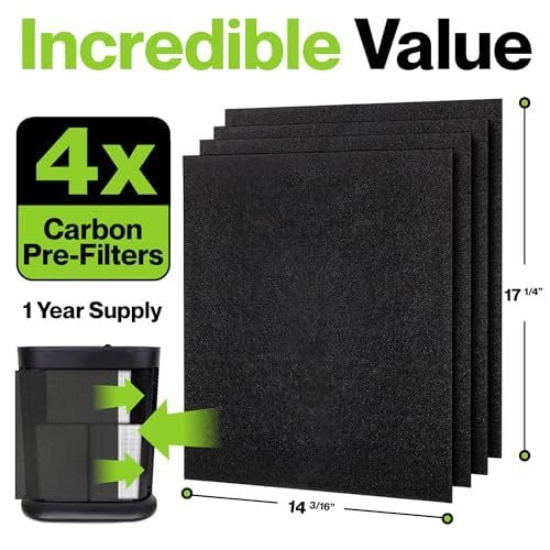 Durabasics 4-Pack Pre-Filters for Honeywell HPA300 Replacement Filters, Compatible with Honeywell Prefilter A, Filter A, HPA300 Prefilter and HRF-AP1 Replacement, HRF-AP1